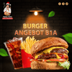 B1a 1 Cheeseburger + Pommes frites + 1 Dose Cola 0,33l